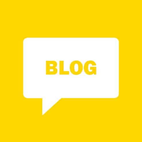 Sprechblase mit dem Wort "Blog"