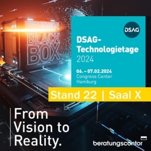 DSAG-Technologietage 2024: Stand 22, Saal X
