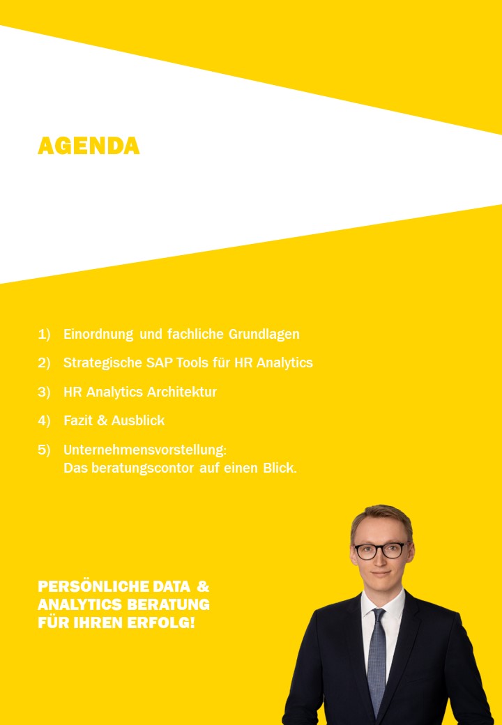 HR Analytics mit SAP Datasphere & SAP Analytics Cloud: Agenda