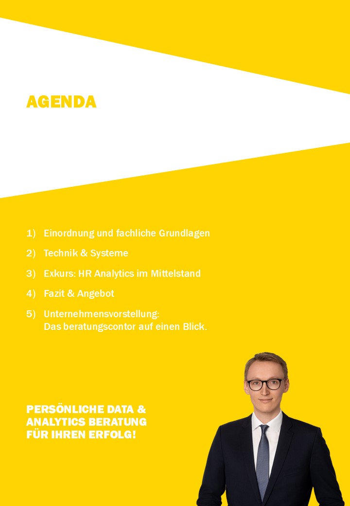 Whitepaper HR Analytics mit SAP Data & Analytics Tools: Agenda