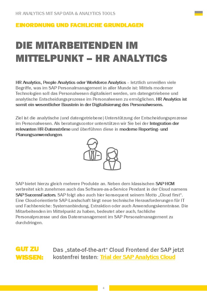 Whitepaper HR Analytics mit SAP Data & Analytics Tools: Einordnung und fachliche Grundlagen