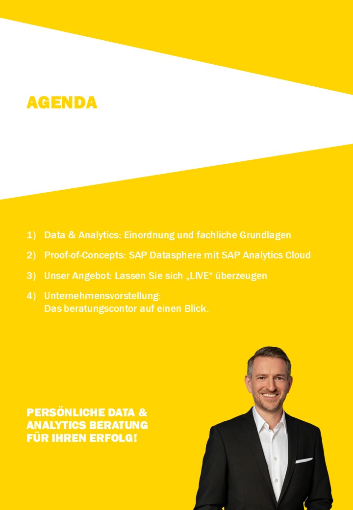 Whitepaper Data Analytics leicht gemacht: Agenda